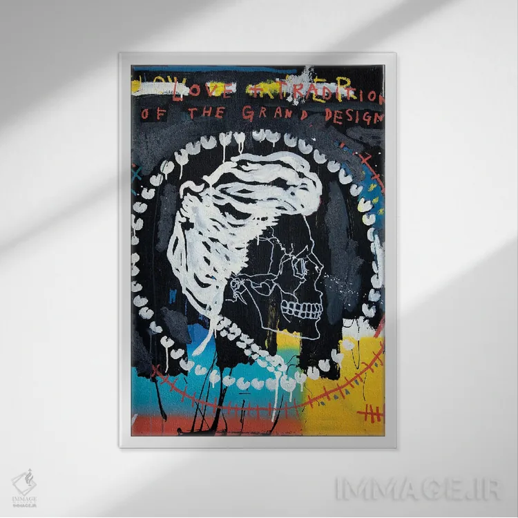تابلو دکوراتیو عشق و سنت اثر اددی لاو - نمای قابدار سفید