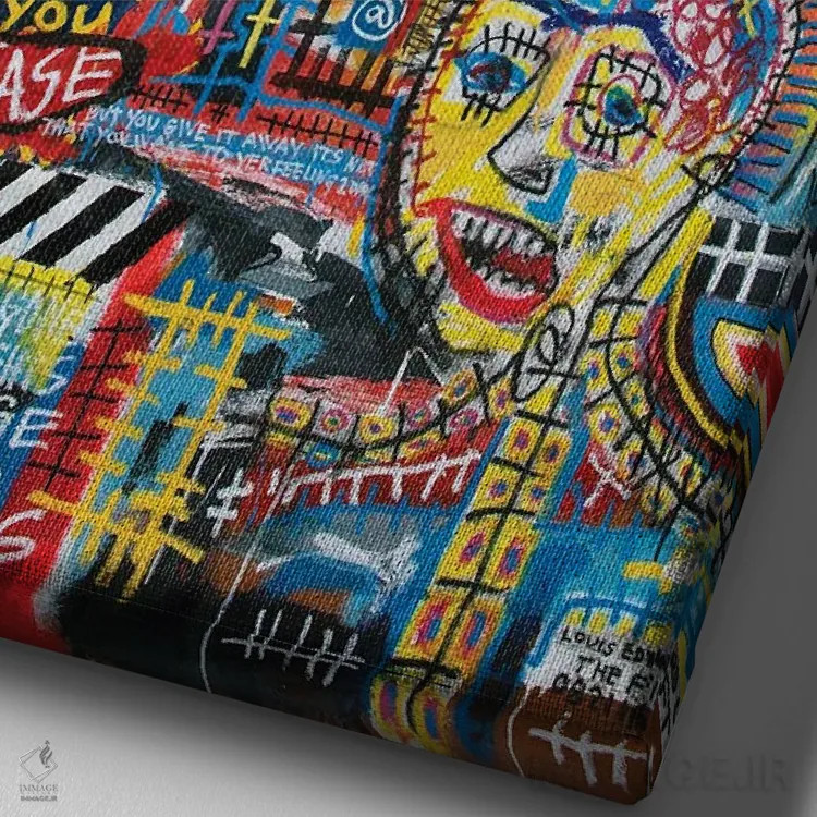 تابلو دکوراتیو فراموش نکن اثر اددی لاو - نمای نزدیک بافت بوم