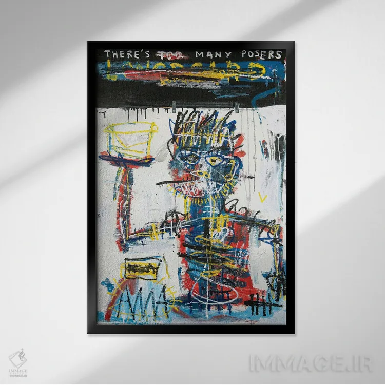 تابلو دکوراتیو اسکیت برد لانگ برد: پزدهنده زیاد شده! اثر اددی لاو - نمای قابدار مشکی