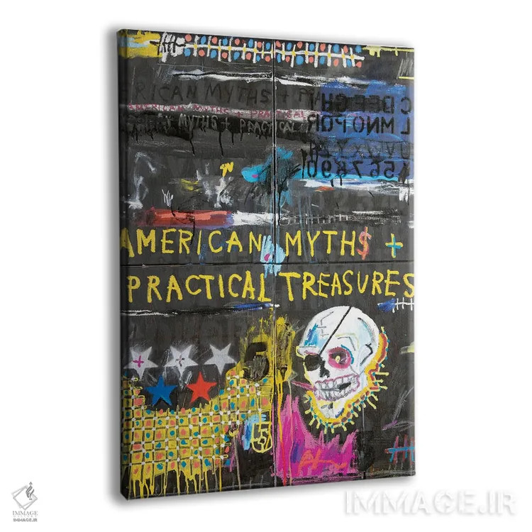 تابلو دکوراتیو "جلد کتاب گنجینه های عملی اسطوره های آمریکایی: مرد میمون" اثر اددی لاو - نمای پرسپکتیو محصول