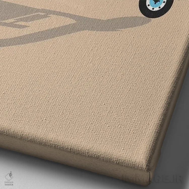 تابلو مدرن "توک توک موج سواری در سریلانکا" اثر لایمن کریتیو کو. - نمای نزدیک بافت بوم