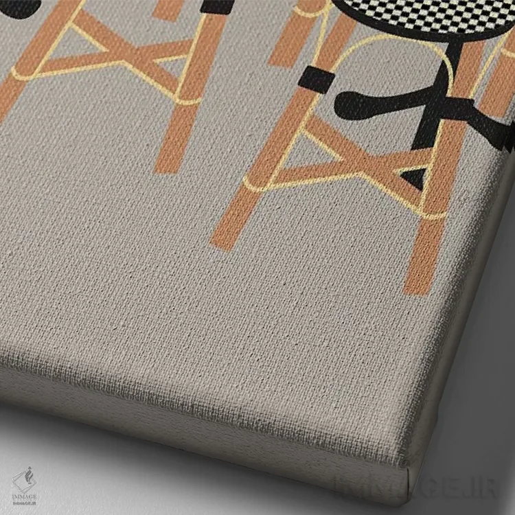 تابلو مدرن "صندلی های کافه پاریس، فرانسه" اثر لایمن کریتیو کو. - نمای نزدیک بافت بوم