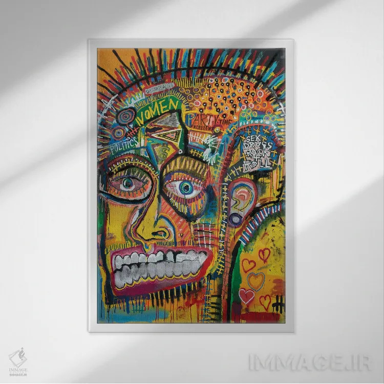 تابلو دکوراتیو ۹ فکر ۹ ثانیه اثر اددی لاو - نمای قابدار سفید