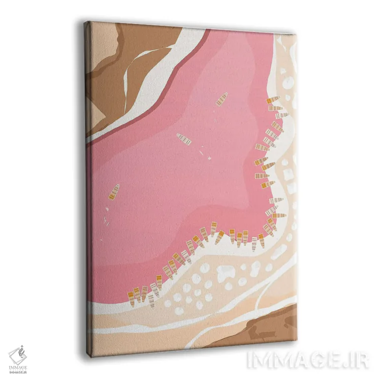 تابلو مدرن "دریاچه صورتی رتبا از نمای بالا، سنگال" اثر لایمن کریتیو کو. - نمای پرسپکتیو محصول