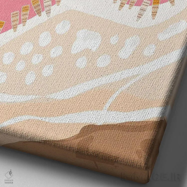 تابلو مدرن "دریاچه صورتی رتبا از نمای بالا، سنگال" اثر لایمن کریتیو کو. - نمای نزدیک بافت بوم