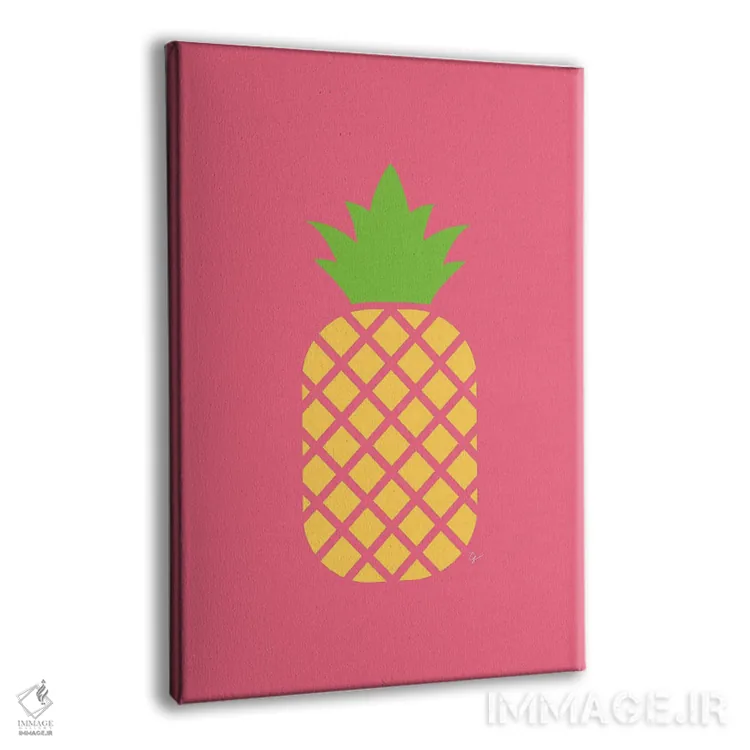 تابلو مینیمال "آناناس" اثر لایمن کریتیو کو. - نمای پرسپکتیو محصول
