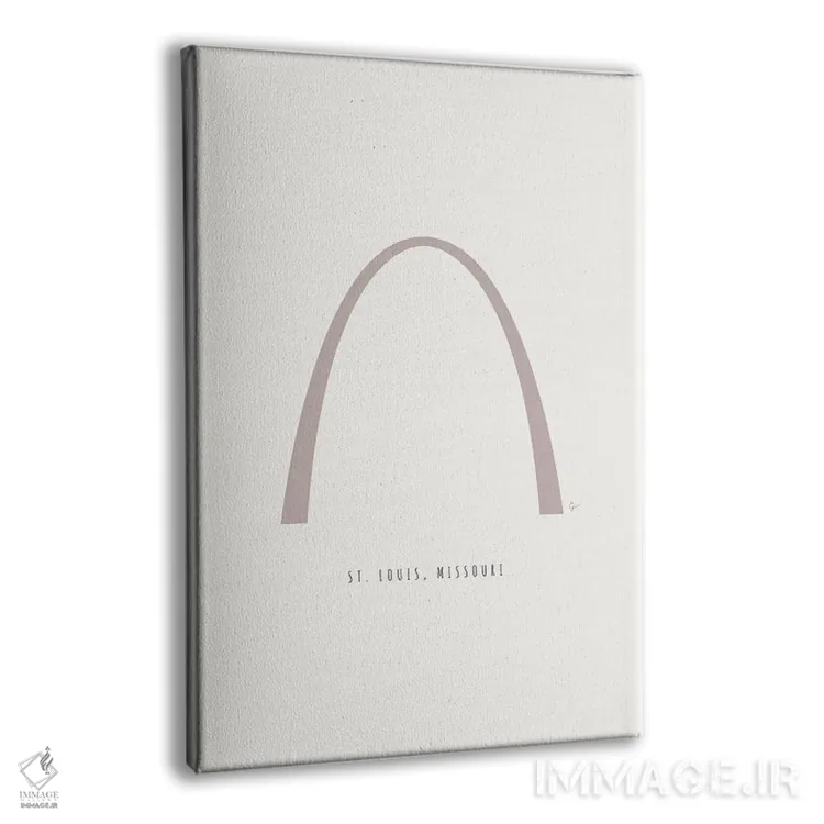 تابلو مینیمال "سنت لوئیس، میزوری" اثر لایمن کریتیو کو. - نمای پرسپکتیو محصول