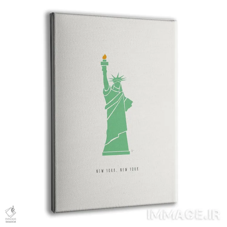 تابلو مینیمال "مجسمه آزادی نیویورک" اثر لایمن کریتیو کو. - نمای پرسپکتیو محصول