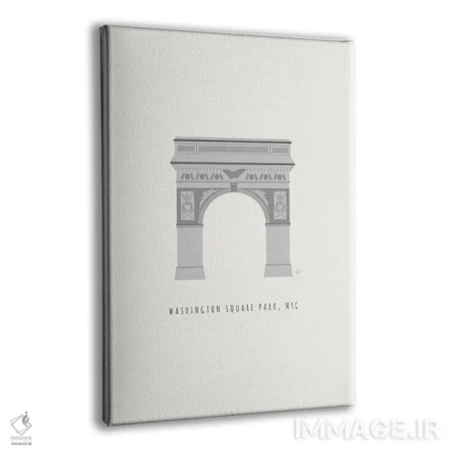 تابلو مینیمال "طاق میدان واشنگتن نیویورک" اثر لایمن کریتیو کو. - نمای پرسپکتیو محصول