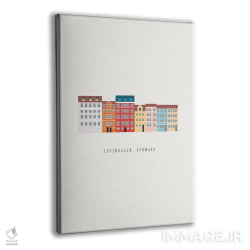 تابلو مینیمال "نیهاون ۲، کپنهاگ، جنوب دانمارک" اثر لایمن کریتیو کو. - نمای پرسپکتیو محصول