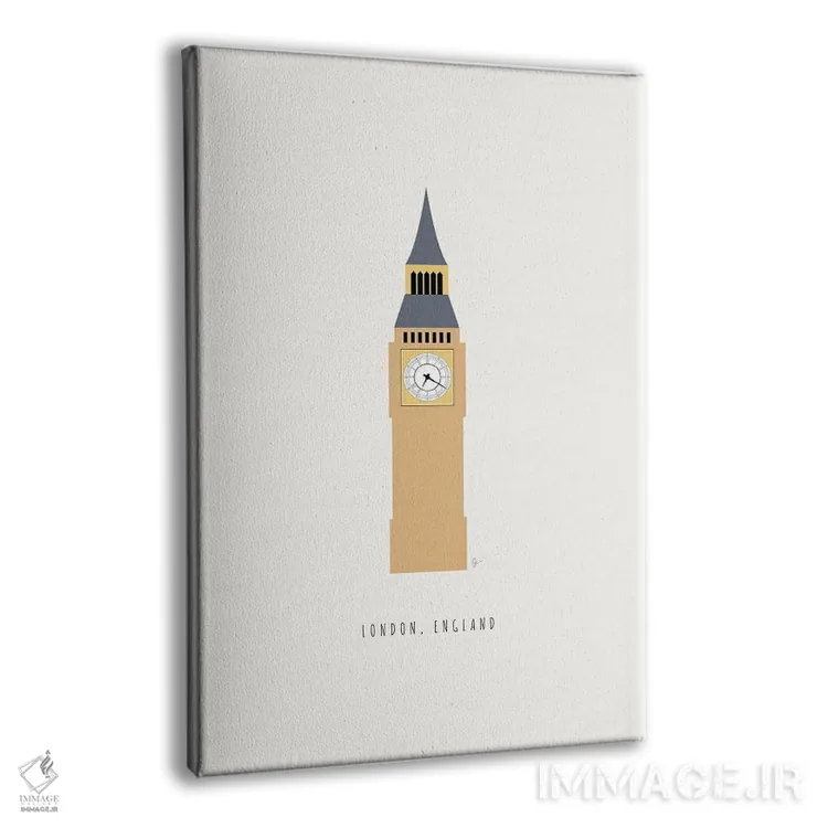 تابلو مینیمال "بیگ بن، لندن، انگلستان" اثر لایمن کریتیو کو. - نمای پرسپکتیو محصول