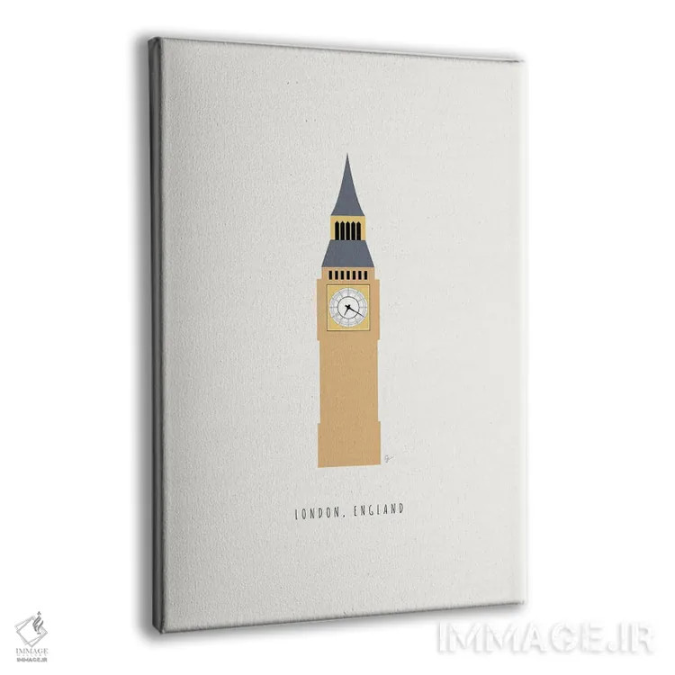تابلو مینیمال "بیگ بن، لندن، انگلستان" اثر لایمن کریتیو کو. - نمای پرسپکتیو محصول