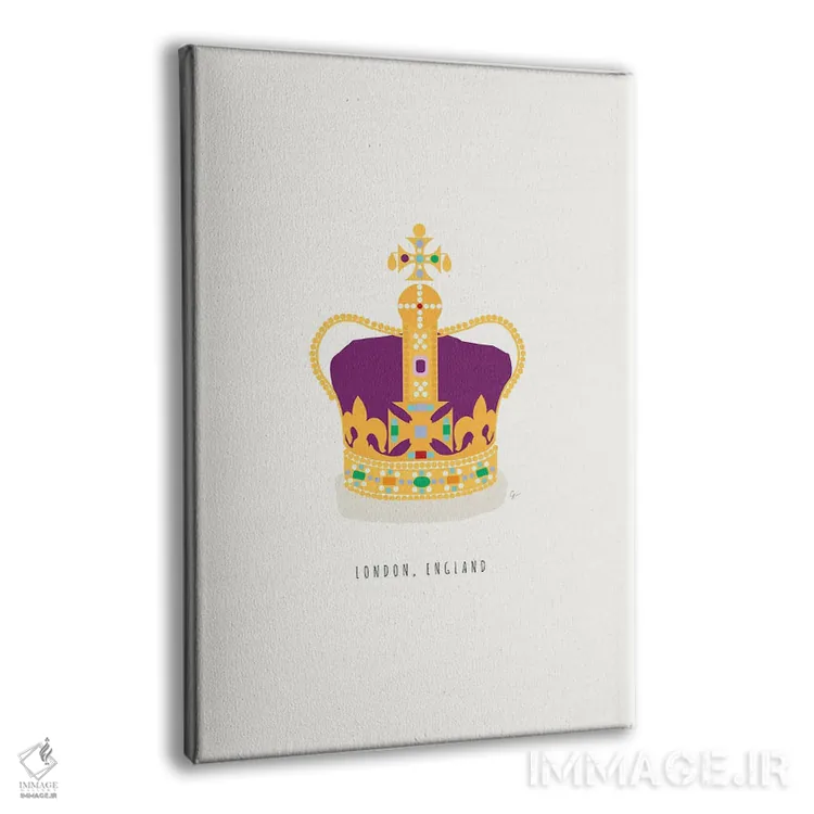 تابلو مینیمال "جواهرات سلطنتی، لندن، انگلستان" اثر لایمن کریتیو کو. - نمای پرسپکتیو محصول