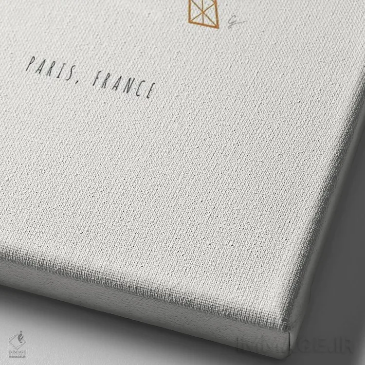 تابلو مینیمال "برج ایفل، پاریس، فرانسه" اثر لایمن کریتیو کو. - نمای نزدیک بافت بوم