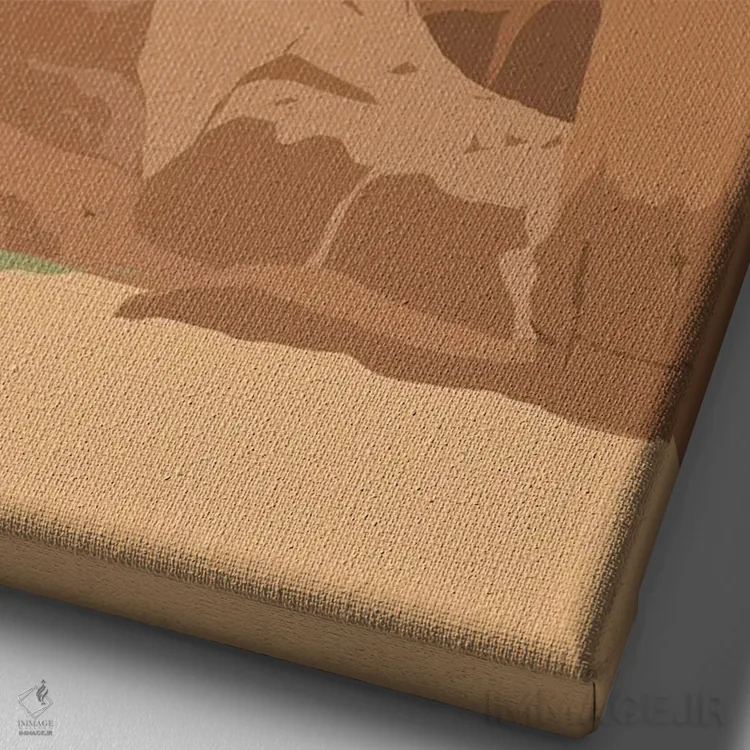 تابلو مدرن "پل سنگی برده، صحرای وادی رم" اثر لایمن کریتیو کو. - نمای نزدیک بافت بوم