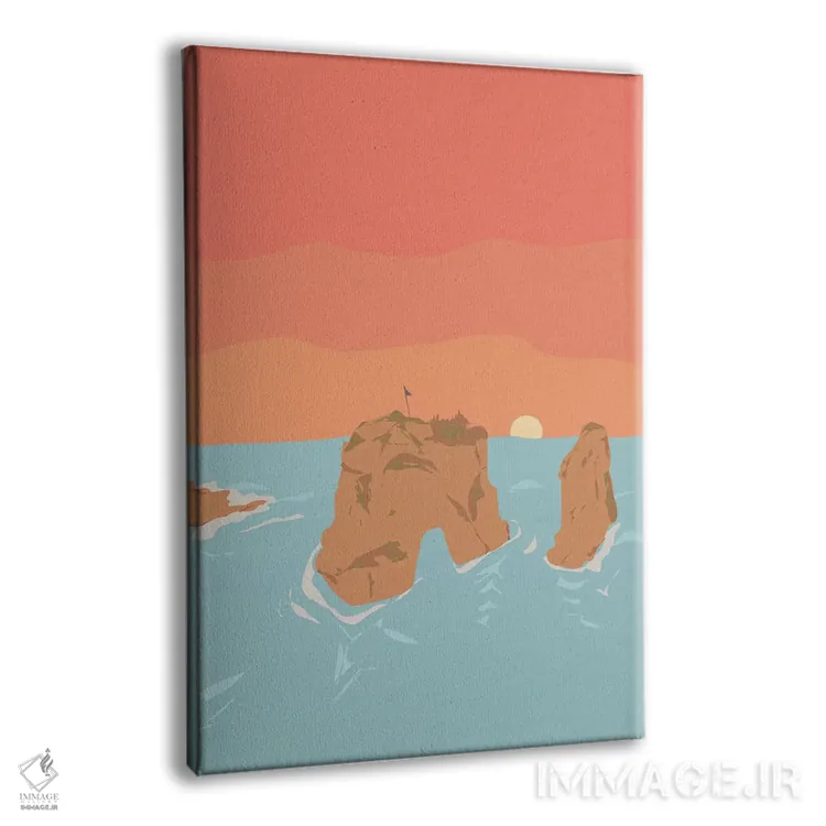 تابلو مدرن "صخره های روشه، بیروت، لبنان" اثر لایمن کریتیو کو. - نمای پرسپکتیو محصول