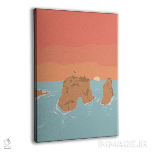 تابلو مدرن "صخره های روشه، بیروت، لبنان" اثر لایمن کریتیو کو. - نمای پرسپکتیو محصول