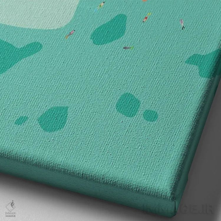 تابلو مدرن "جزیره مناقاها، سایپان، جزایر ماریانای شمالی" اثر لایمن کریتیو کو. - نمای نزدیک بافت بوم