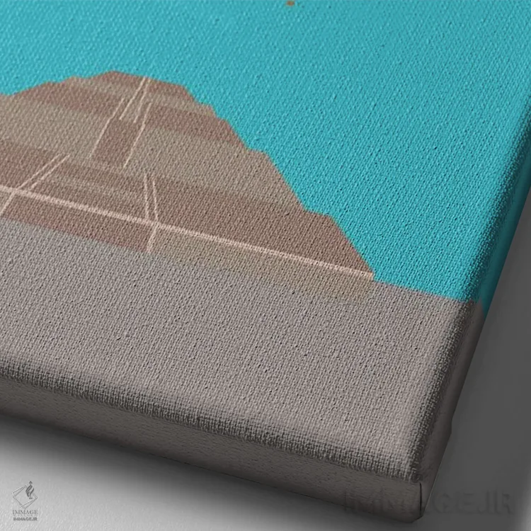 تابلو مدرن "تئوتیئواکان، هرم خورشید، مکزیک" اثر لایمن کریتیو کو. - نمای نزدیک بافت بوم