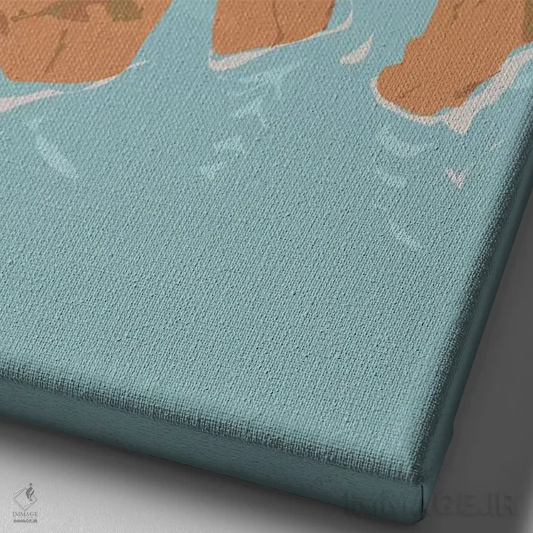 تابلو مدرن "صخره های روشه، بیروت، لبنان" اثر لایمن کریتیو کو. - نمای نزدیک بافت بوم