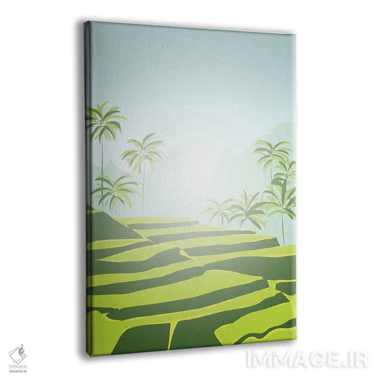 تابلو مدرن "شالیزارهای برنج تگالالانگ، بالی، اندونزی" اثر لایمن کریتیو کو. - نمای پرسپکتیو محصول