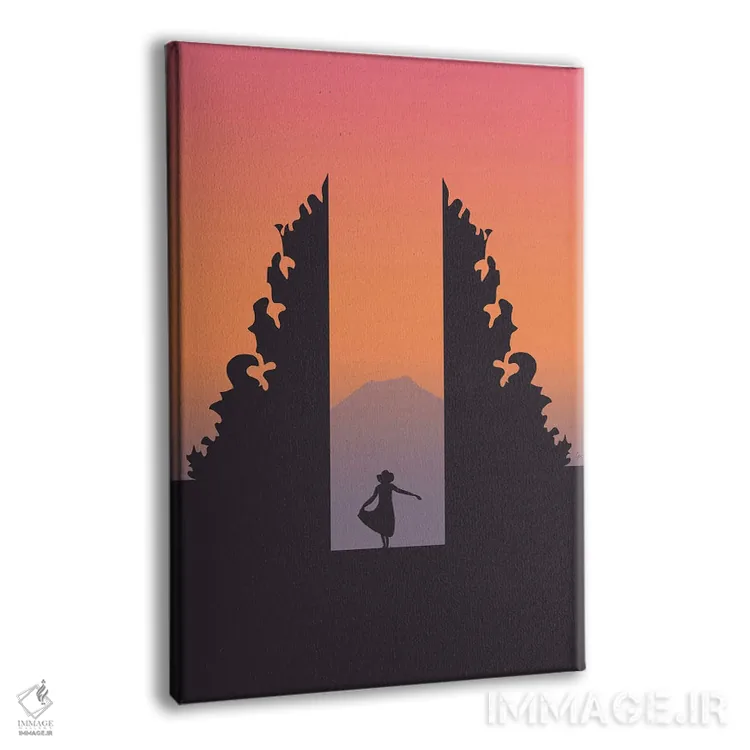 تابلو مدرن "معبد پورا پناتاران آگونگ لمپو یانگ، بالی، اندونزی" اثر لایمن کریتیو کو. - نمای پرسپکتیو محصول