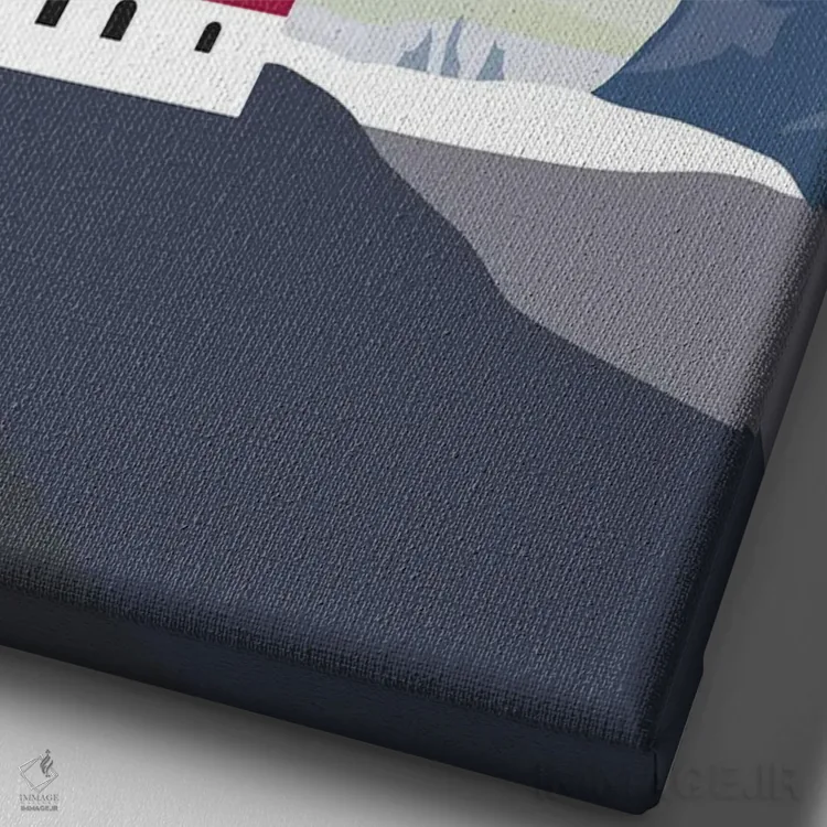 تابلو مدرن "کلیسای ویک، ایسلند" اثر لایمن کریتیو کو. - نمای نزدیک بافت بوم