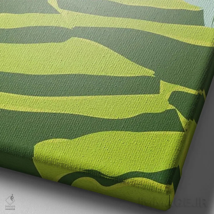 تابلو مدرن "شالیزارهای برنج تگالالانگ، بالی، اندونزی" اثر لایمن کریتیو کو. - نمای نزدیک بافت بوم