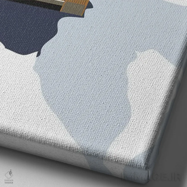 تابلو مدرن "ایسلند، کلبه ای در برف" اثر لایمن کریتیو کو. - نمای نزدیک بافت بوم