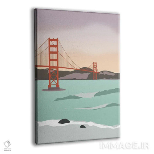 تابلو مدرن "امواج زیر پل گلدن گیت، سانفرانسیسکو، کالیفرنیا" اثر لایمن کریتیو کو. - نمای پرسپکتیو محصول