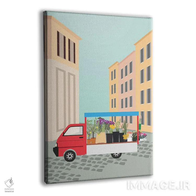 تابلو مدرن "وانت گل در رم، ایتالیا" اثر لایمن کریتیو کو. - نمای پرسپکتیو محصول