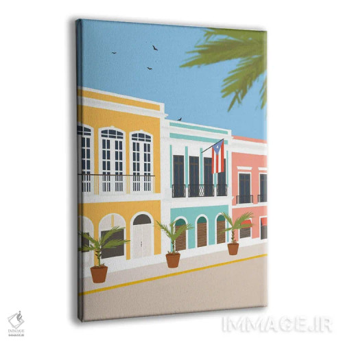 تابلو مدرن "سن خوان قدیم، پورتوریکو" اثر لایمن کریتیو کو. - نمای پرسپکتیو محصول