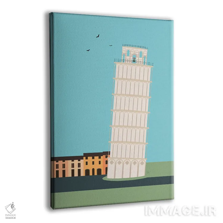 تابلو مدرن "برج کج پیزا، ایتالیا" اثر لایمن کریتیو کو. - نمای پرسپکتیو محصول