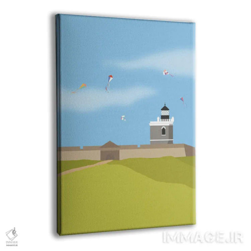 تابلو مدرن "فانوس دریایی، ال مورو، پورتوریکو" اثر لایمن کریتیو کو. - نمای پرسپکتیو محصول