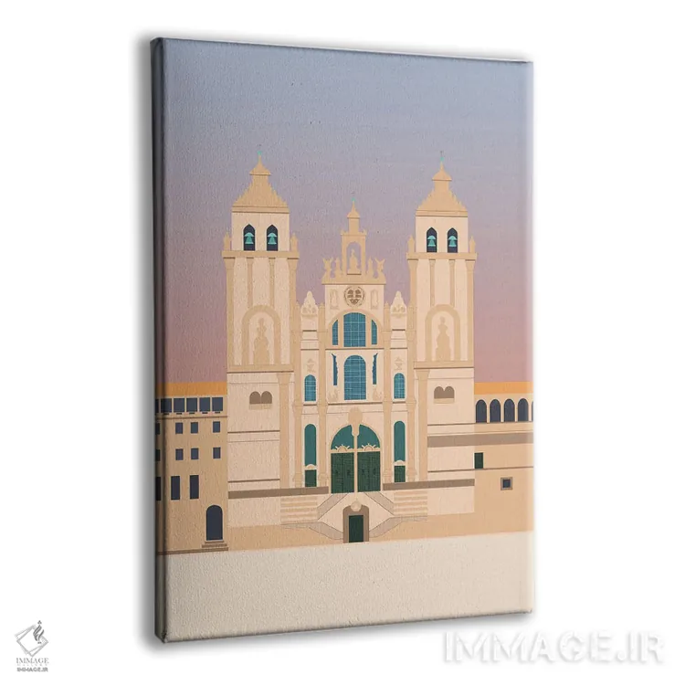 تابلو مدرن "کلیسای جامع سانتیاگو د کمپوستلا، کامینو د سانتیاگو، گالیس… اثر لایمن کریتیو کو. - نمای پرسپکتیو محصول