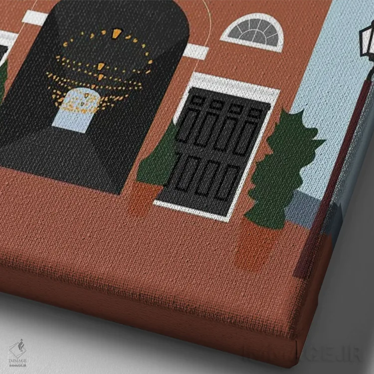 تابلو مدرن "۱۴ فیلادلفیا، پنسیلوانیا، آمریکا" اثر لایمن کریتیو کو. - نمای نزدیک بافت بوم