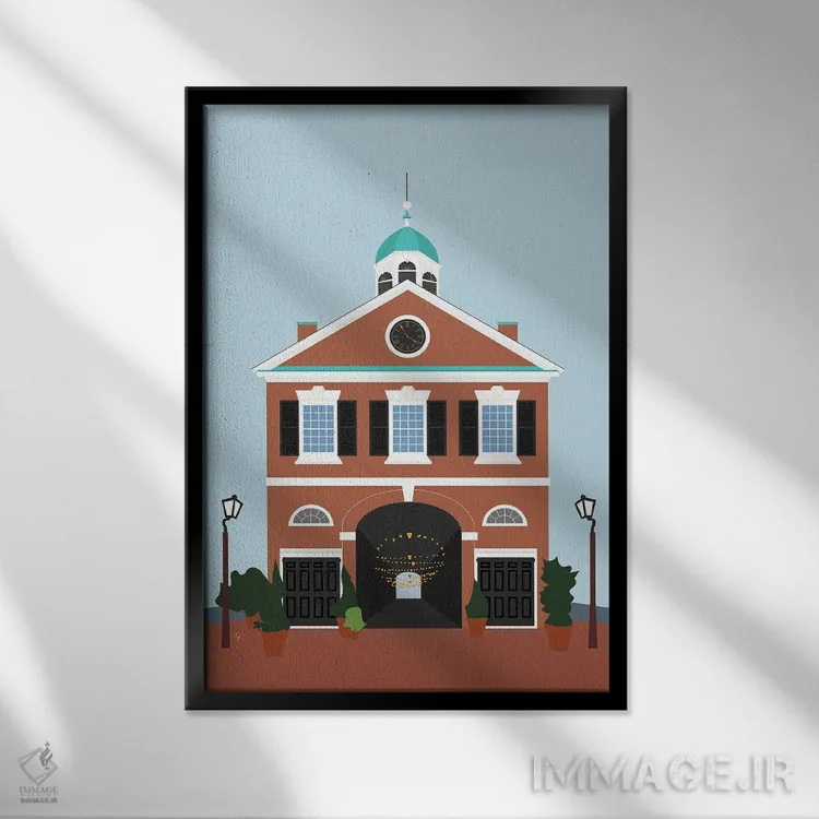 تابلو مدرن "۱۴ فیلادلفیا، پنسیلوانیا، آمریکا" اثر لایمن کریتیو کو. - نمای قابدار مشکی