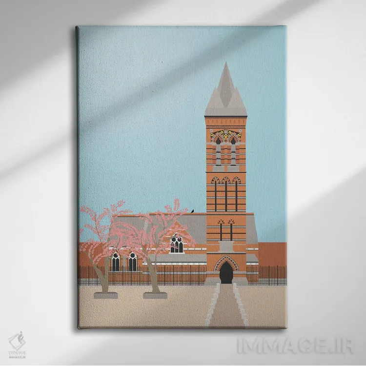 تابلو مدرن "کلیسای سنت جیمز د لس، لندن، انگلستان" اثر لایمن کریتیو کو. - نمای روبهرو روی دیوار