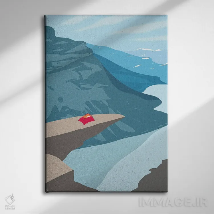 تابلو مدرن "ترولتونگا، نروژ" اثر لایمن کریتیو کو. - نمای روبهرو روی دیوار