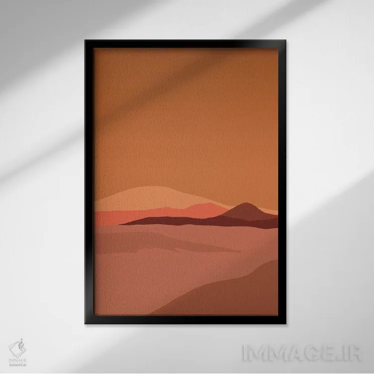 تابلو مدرن "مریخ " اثر لایمن کریتیو کو. - نمای قابدار مشکی