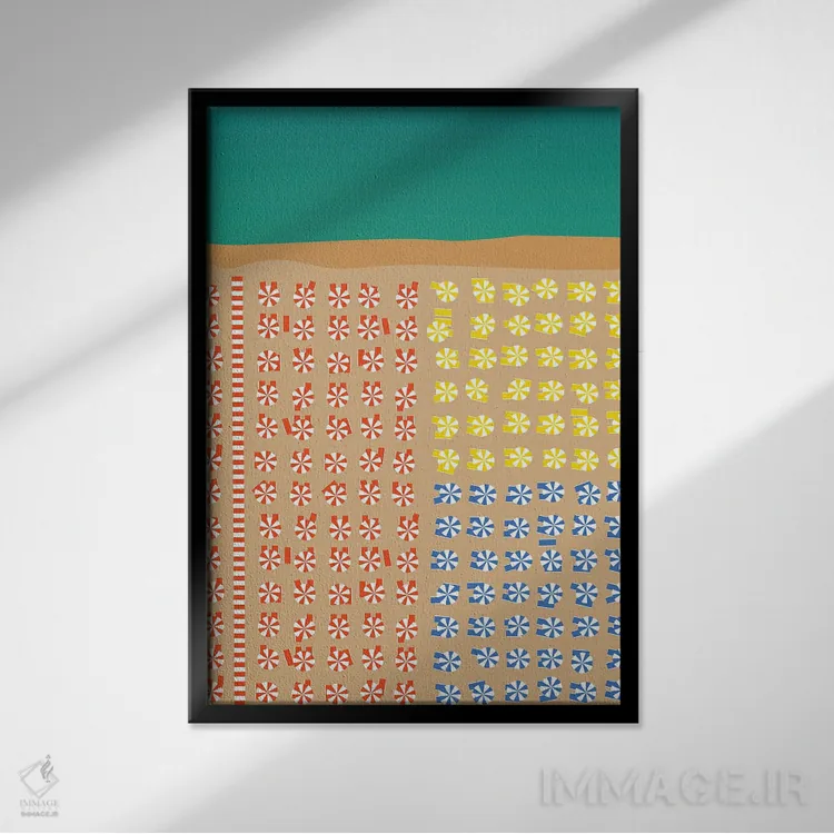 تابلو مدرن "پوزیتانو، ساحل آمالفی، ایتالیا" اثر لایمن کریتیو کو. - نمای قابدار مشکی