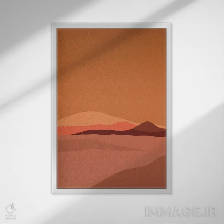 تابلو مدرن "مریخ " اثر لایمن کریتیو کو. - نمای قابدار سفید