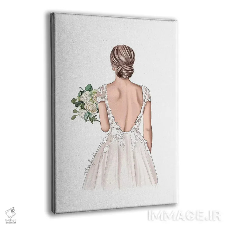 تابلو دکوراتیو "عروس" اثر الزا فوچه - نمای پرسپکتیو محصول