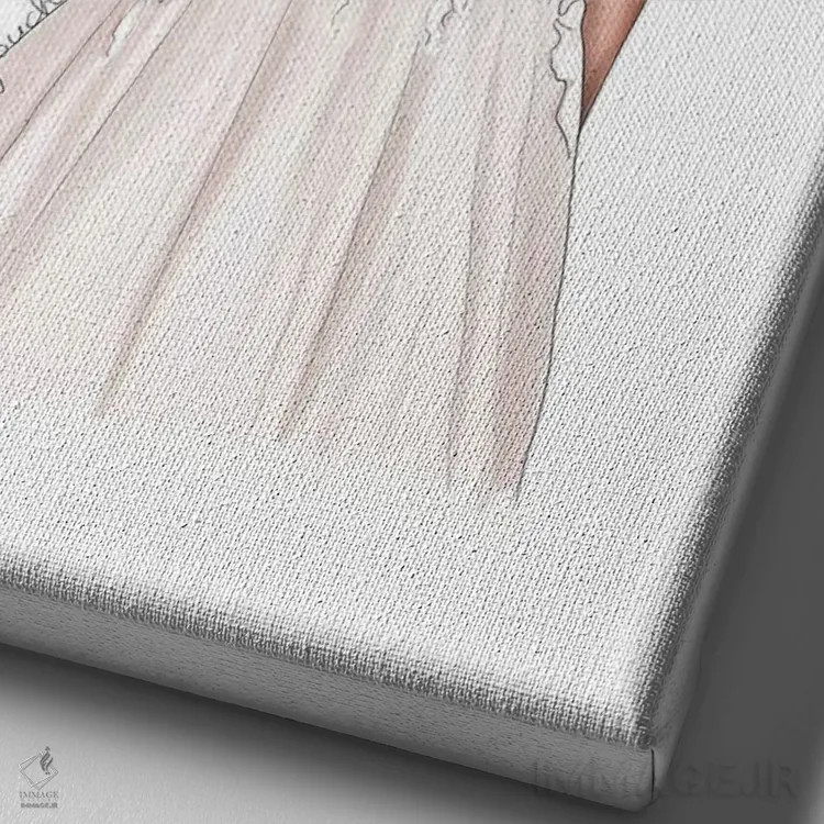 تابلو دکوراتیو "عروس" اثر الزا فوچه - نمای نزدیک بافت بوم