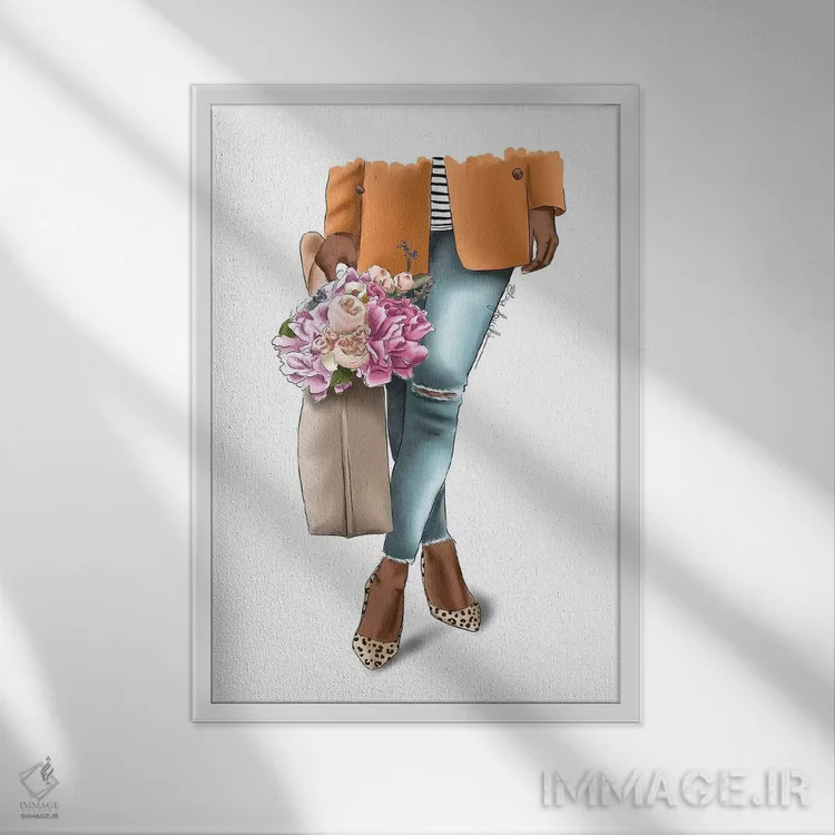 تابلو دکوراتیو "اهداف لباس " اثر الزا فوچه - نمای قابدار سفید