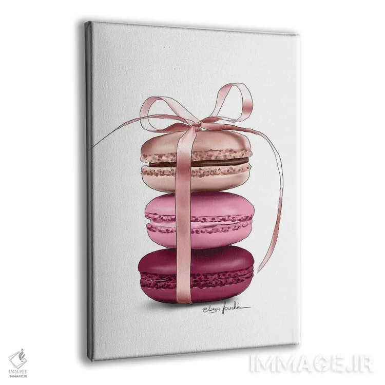 تابلو دکوراتیو "ماکارون ها " اثر الزا فوچه - نمای پرسپکتیو محصول