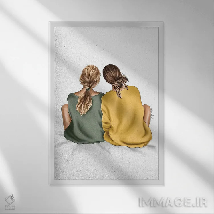 تابلو دکوراتیو "بهترین دوست " اثر الزا فوچه - نمای قابدار سفید