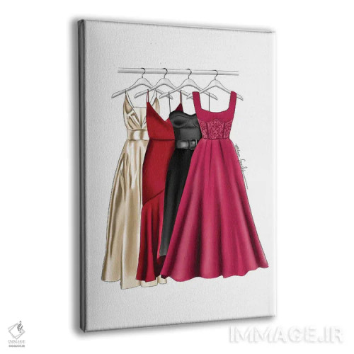 تابلو دکوراتیو پیراهن ها اثر الزا فوچه - نمای پرسپکتیو محصول