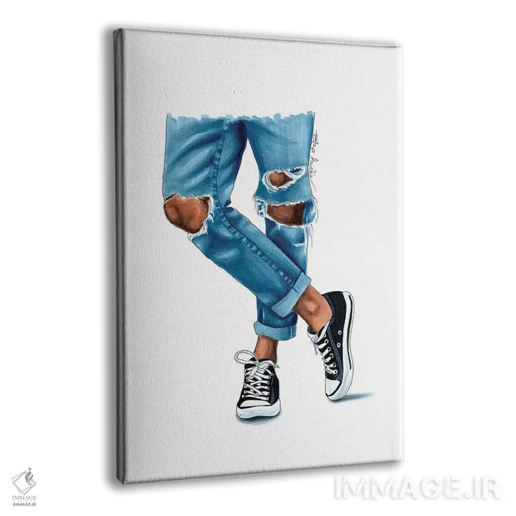 تابلو دکوراتیو کفش های راحتی اثر الزا فوچه - نمای پرسپکتیو محصول