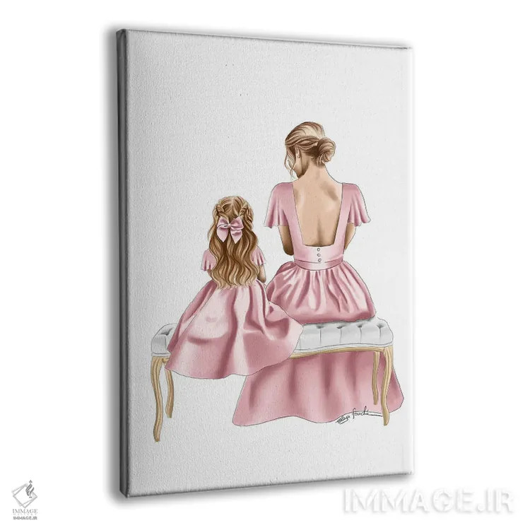 تابلو دکوراتیو زیبا در پیراهن ها اثر الزا فوچه - نمای پرسپکتیو محصول